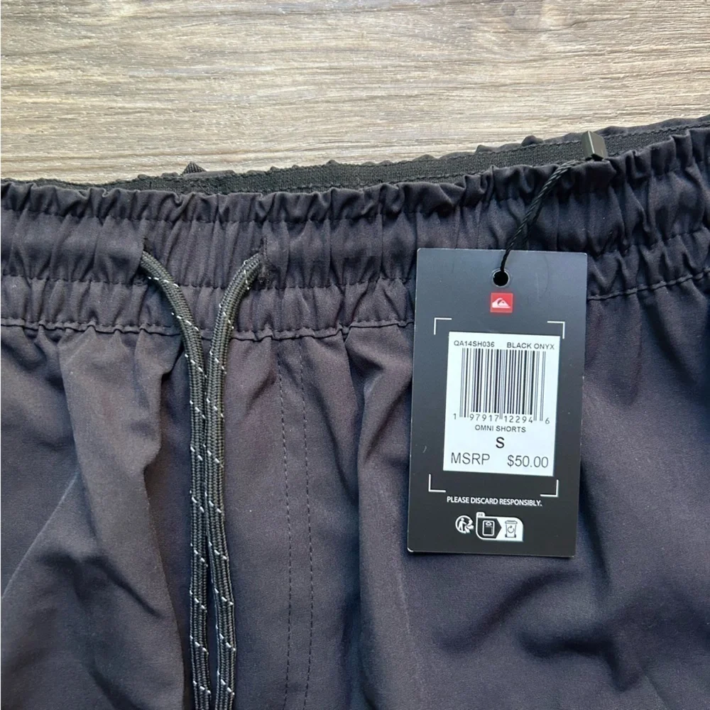 Quicksilver | Dryflight Black Workout Running Shorts (Small) - Picture 4 of 10